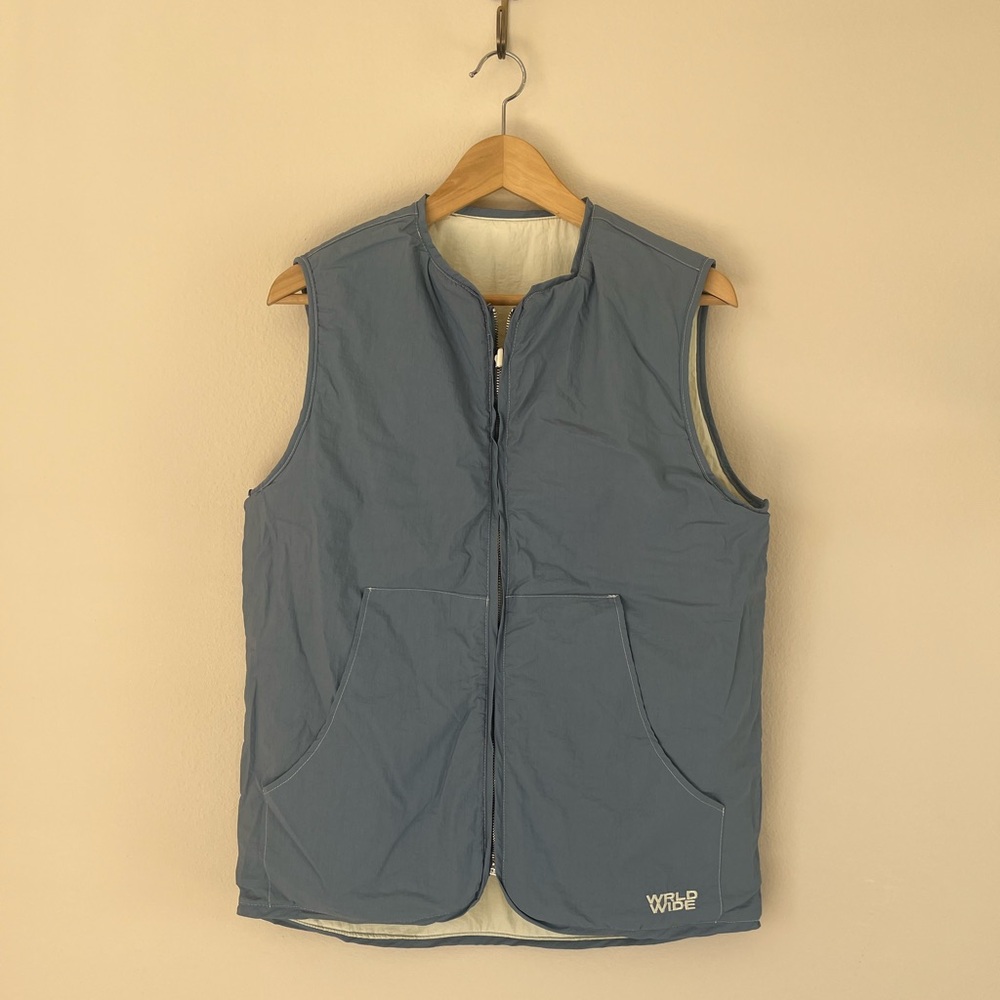 Reversible Nylon Gilet Light Blue - Picture 3 of 5
